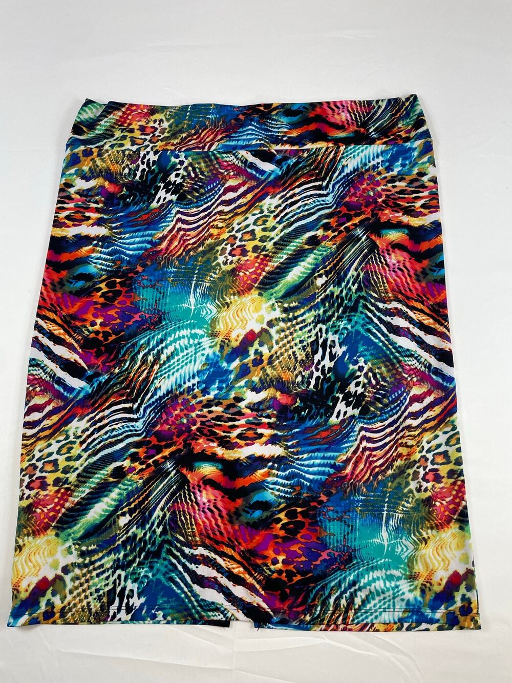 Ashley Stewart Animal Abstract Print Pencil Skirt Multicolor Size 22 Stretch
